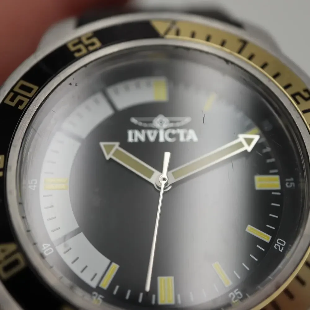 Invicta Specialty Black Gold Mens 45mm Diver Watch 12846 Resin Band New Battery
